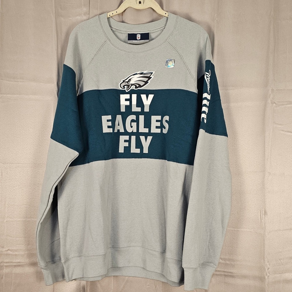 NWOT Miller Lite Philadelphia Eagles Crewneck Sweatshirt XL‎